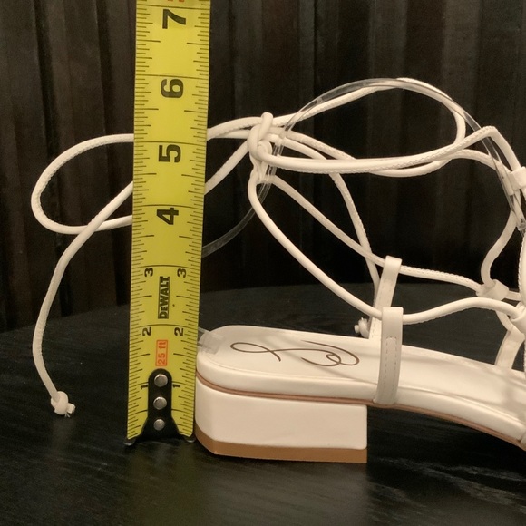 Sam Edelman “Daffy” White Lace-Up Sandals - Picture 6 of 7